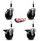 Service Caster 4'' Phenolic Wheel Swivel 7/8'' Expand Stem Caster Set 2 Brakes, 4PK SCC-EX20S414-PHS-2-PLB-2-78 - alternate 5